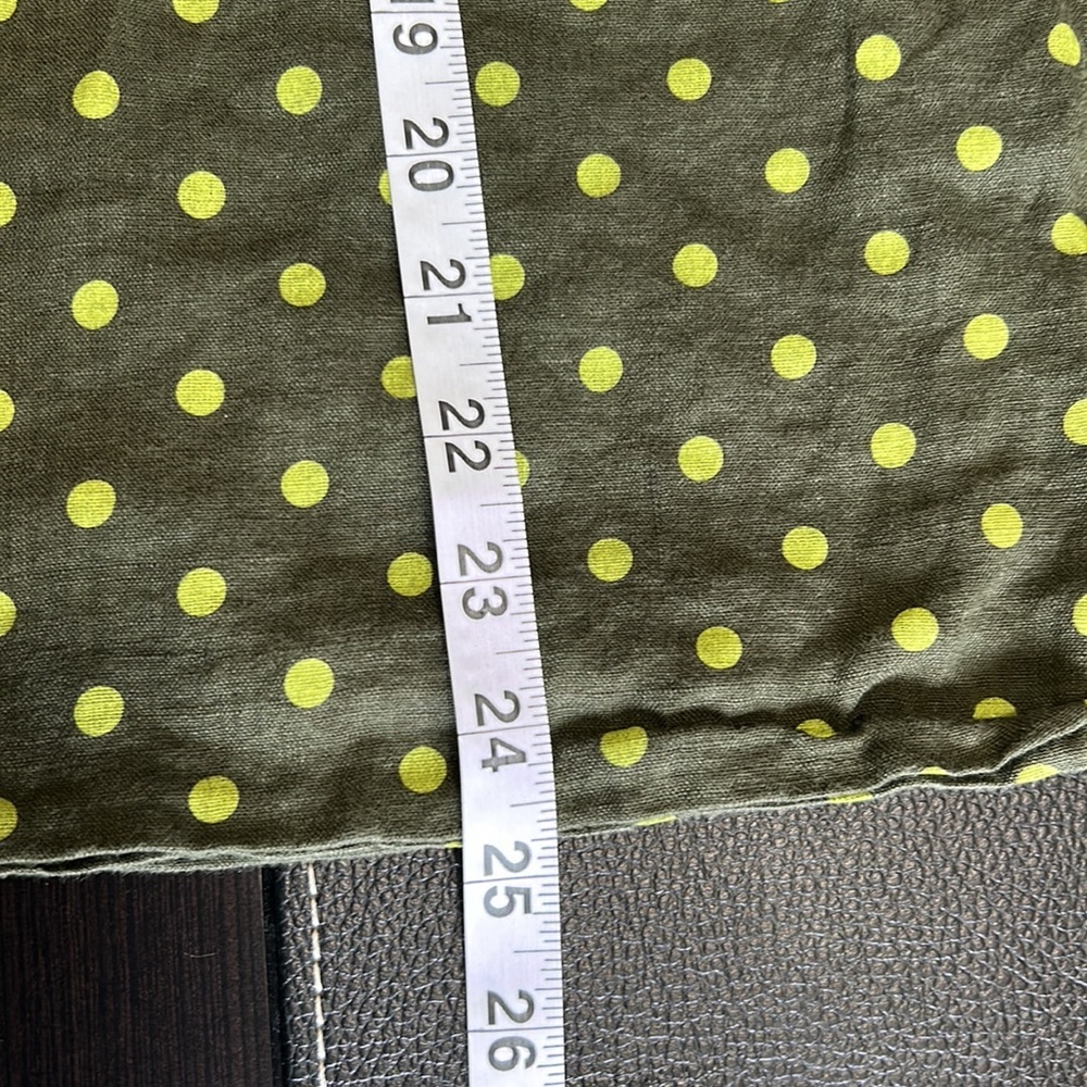 FLAX Linen Olive Green Polka Dot Sleeveless Top Sz M - Picture 11 of 11